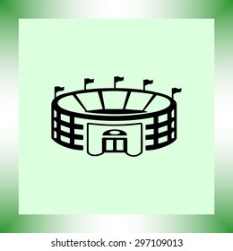 Stadium sign icon, vector illustration. Flat design style