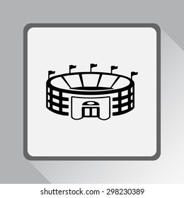 Stadium sign icon, vector illustration. Flat design style