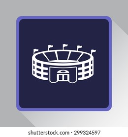 Stadium sign icon, vector illustration. Flat design style