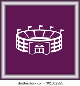 Stadium sign icon, vector illustration. Flat design style