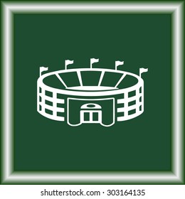 Stadium sign icon, vector illustration. Flat design style