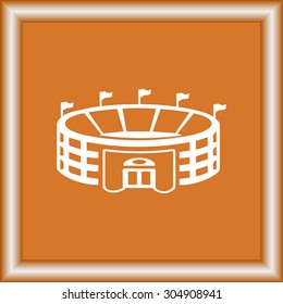 Stadium sign icon, vector illustration. Flat design style