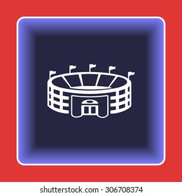 Stadium sign icon, vector illustration. Flat design style