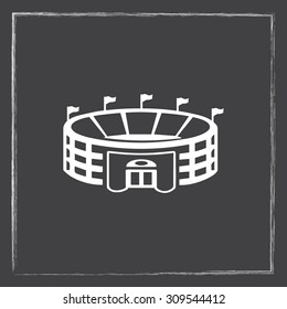 Stadium sign icon, vector illustration. Flat design style
