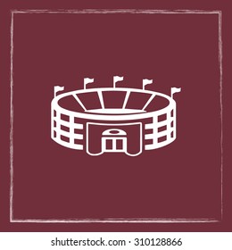 Stadium sign icon, vector illustration. Flat design style