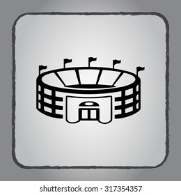 Stadium sign icon, vector illustration. Flat design style