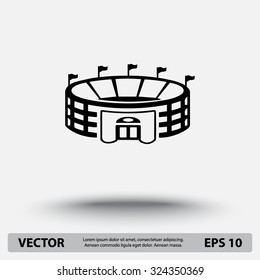 Stadium sign icon, vector illustration. Flat design style