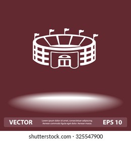 Stadium sign icon, vector illustration. Flat design style
