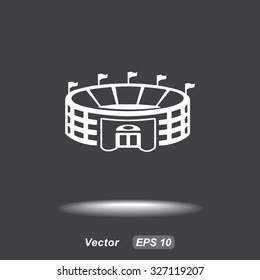 Stadium sign icon, vector illustration. Flat design style