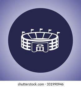 Stadium sign icon, vector illustration. Flat design style