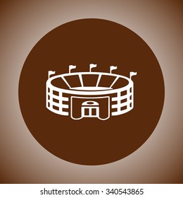 Stadium sign icon, vector illustration. Flat design style