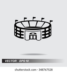 Stadium sign icon, vector illustration. Flat design style
