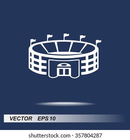 Stadium sign icon, vector illustration. Flat design style