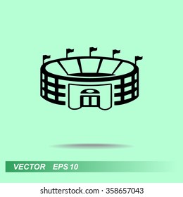 Stadium sign icon, vector illustration. Flat design style