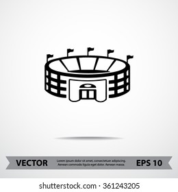 Stadium sign icon, vector illustration. Flat design style