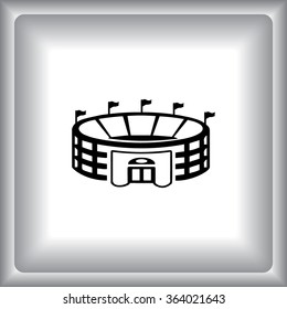 Stadium sign icon, vector illustration. Flat design style