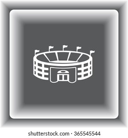Stadium sign icon, vector illustration. Flat design style
