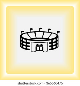 Stadium sign icon, vector illustration. Flat design style