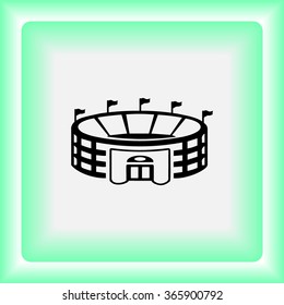 Stadium sign icon, vector illustration. Flat design style
