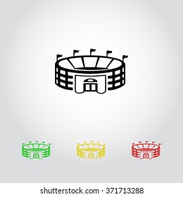Stadium sign icon, vector illustration. Flat design style