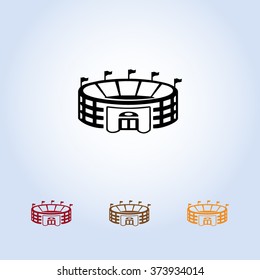 Stadium sign icon, vector illustration. Flat design style