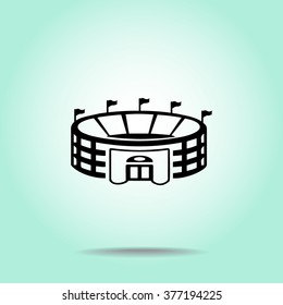 Stadium sign icon, vector illustration. Flat design style
