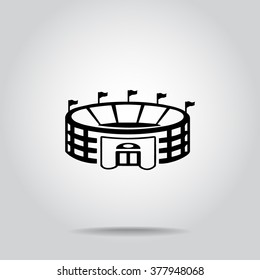 Stadium sign icon, vector illustration. Flat design style