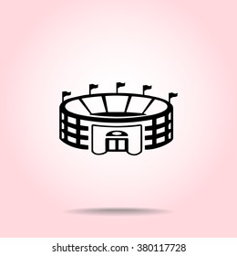 Stadium sign icon, vector illustration. Flat design style
