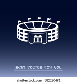 Stadium sign icon, vector illustration. Flat design style