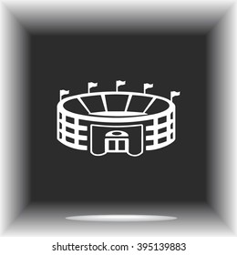 Stadium sign icon, vector illustration. Flat design style