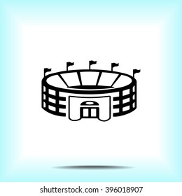 Stadium sign icon, vector illustration. Flat design style