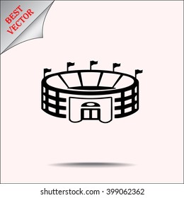 Stadium sign icon, vector illustration. Flat design style