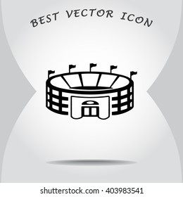 Stadium sign icon, vector illustration. Flat design style