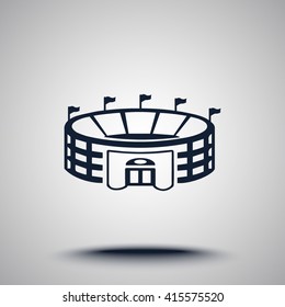 Stadium sign icon, vector illustration. Flat design style