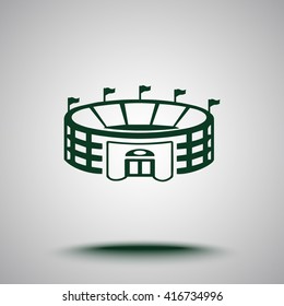 Stadium sign icon, vector illustration. Flat design style