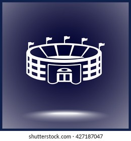 Stadium sign icon, vector illustration. Flat design style