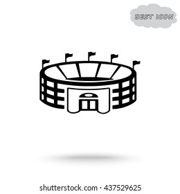 Stadium sign icon, vector illustration. Flat design style