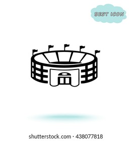 Stadium sign icon, vector illustration. Flat design style