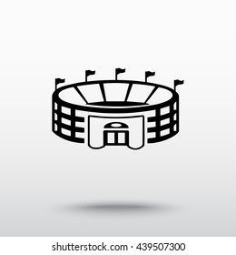 Stadium sign icon, vector illustration. Flat design style