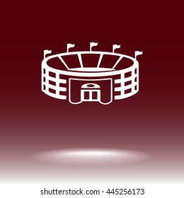 Stadium sign icon, vector illustration. Flat design style