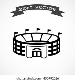 Stadium sign icon, vector illustration. Flat design style