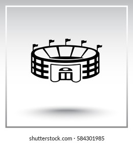Stadium sign icon, vector illustration. Flat design style