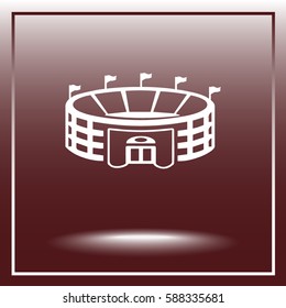 Stadium sign icon, vector illustration. Flat design style