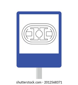Stadium signs. safety sign traffic sign. silhouette of the pool