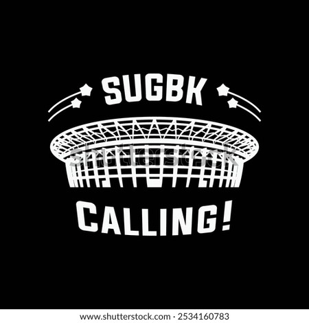 stadium silhouette sticker vector illustration
