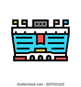 stadium soccer color icon vector. stadium soccer sign. isolated symbol illustration