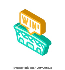 stadium sport construction isometric icon vector. sign. isolated symbol illustration