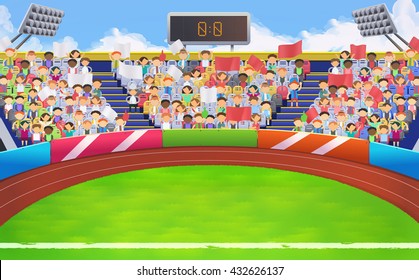 Stadium, Sports Arena Vector Background