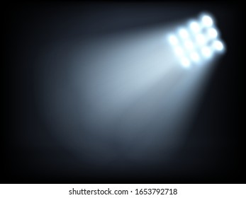 Stadium spotlight lights effect – stock vector