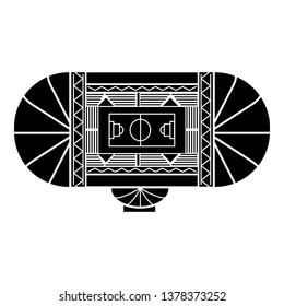 Stadium top view icon. Simple illustration of stadium top view vector icon for web design isolated on white background